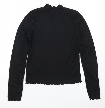 Womens UK Size 12 Pretty Little Thing Black Basic T-Shirt