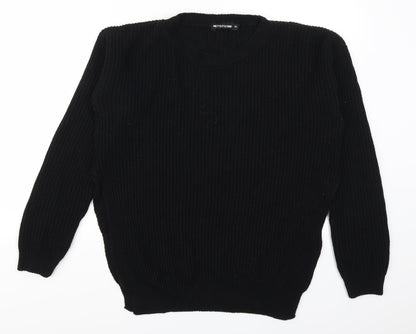 Additional front view of PRETTYLITTLETHING women’s black jumper, size M