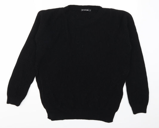 Pretty Little Thing Womens Black   Pullover Jumper Size M