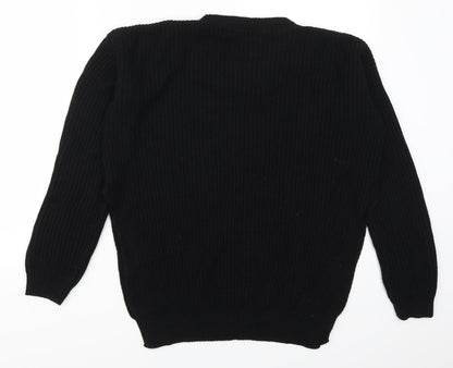 Back view of PRETTYLITTLETHING women’s black jumper, size M