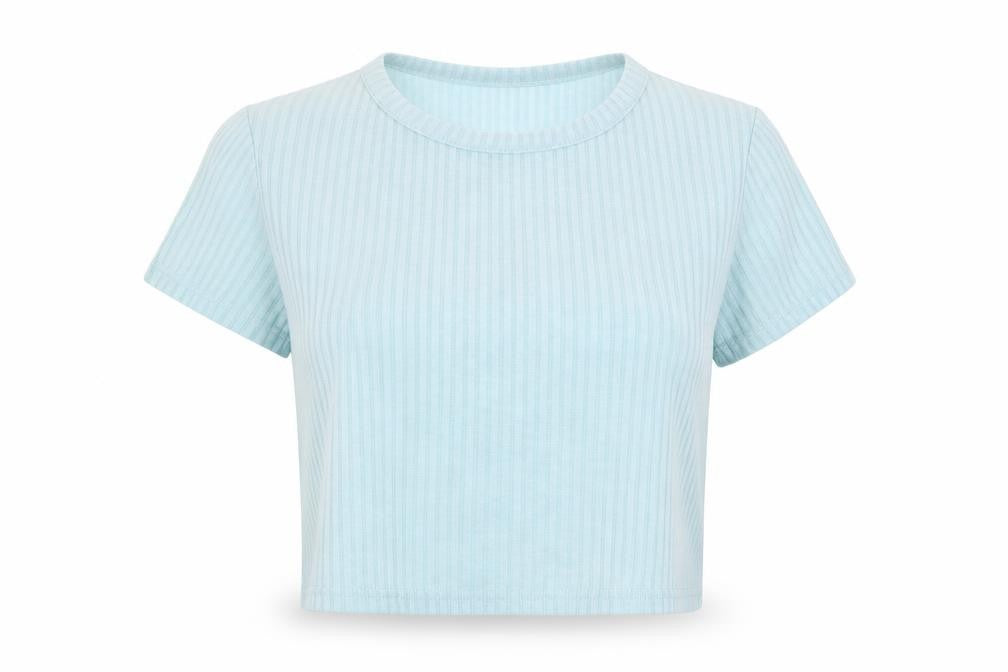 Womens UK Size 10 Topshop Blue Basic T-Shirt