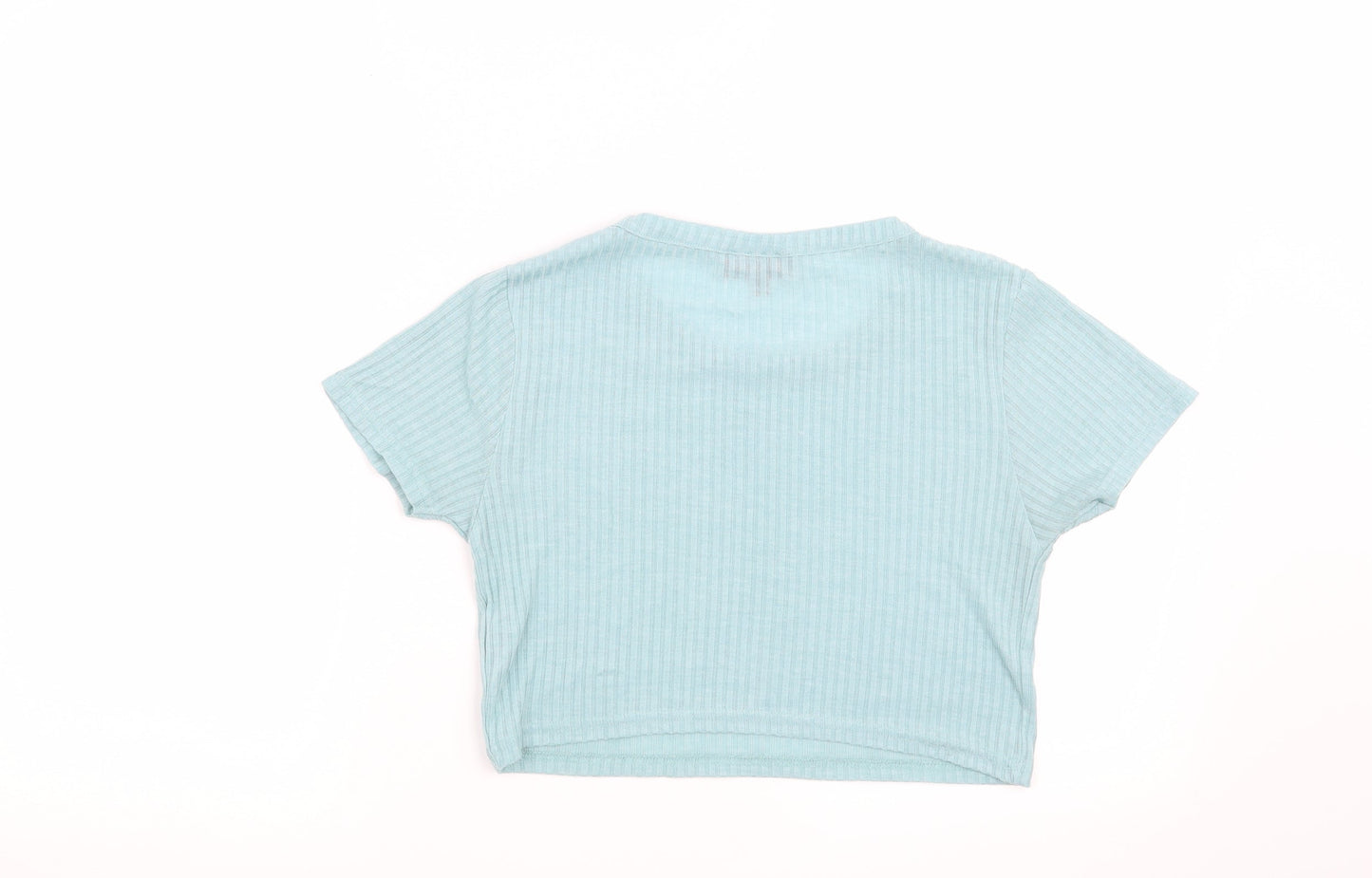 Womens UK Size 10 Topshop Blue Basic T-Shirt
