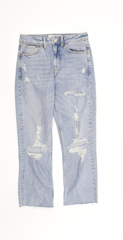 Topshop Womens Blue   Straight Jeans Size 26 in L30 in