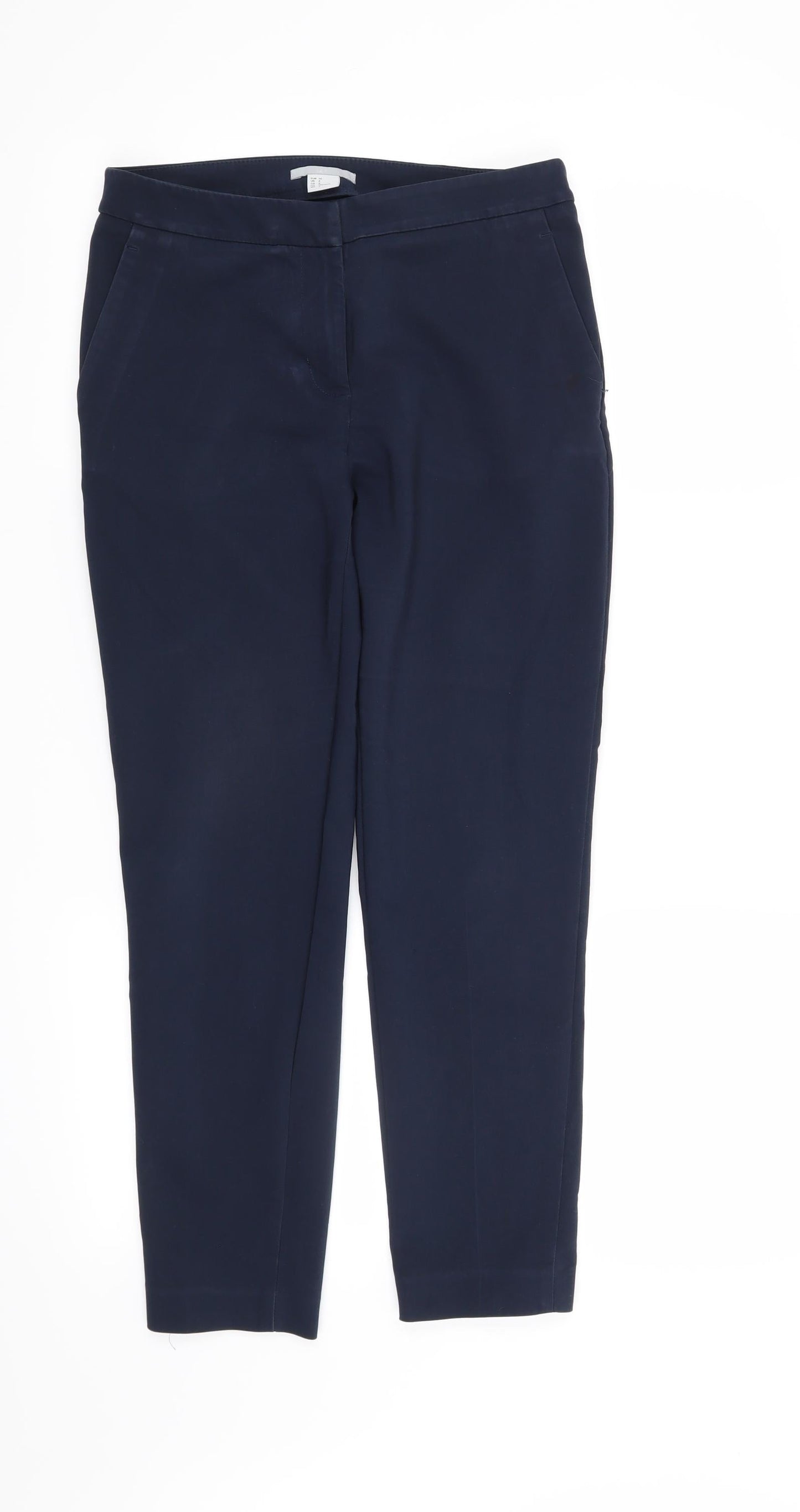 Womens UK Size 4 H&M Regular Fit  Blue Trousers