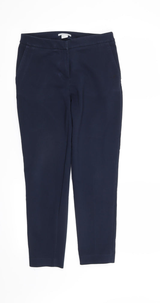 Womens UK Size 4 H&M Regular Fit  Blue Trousers