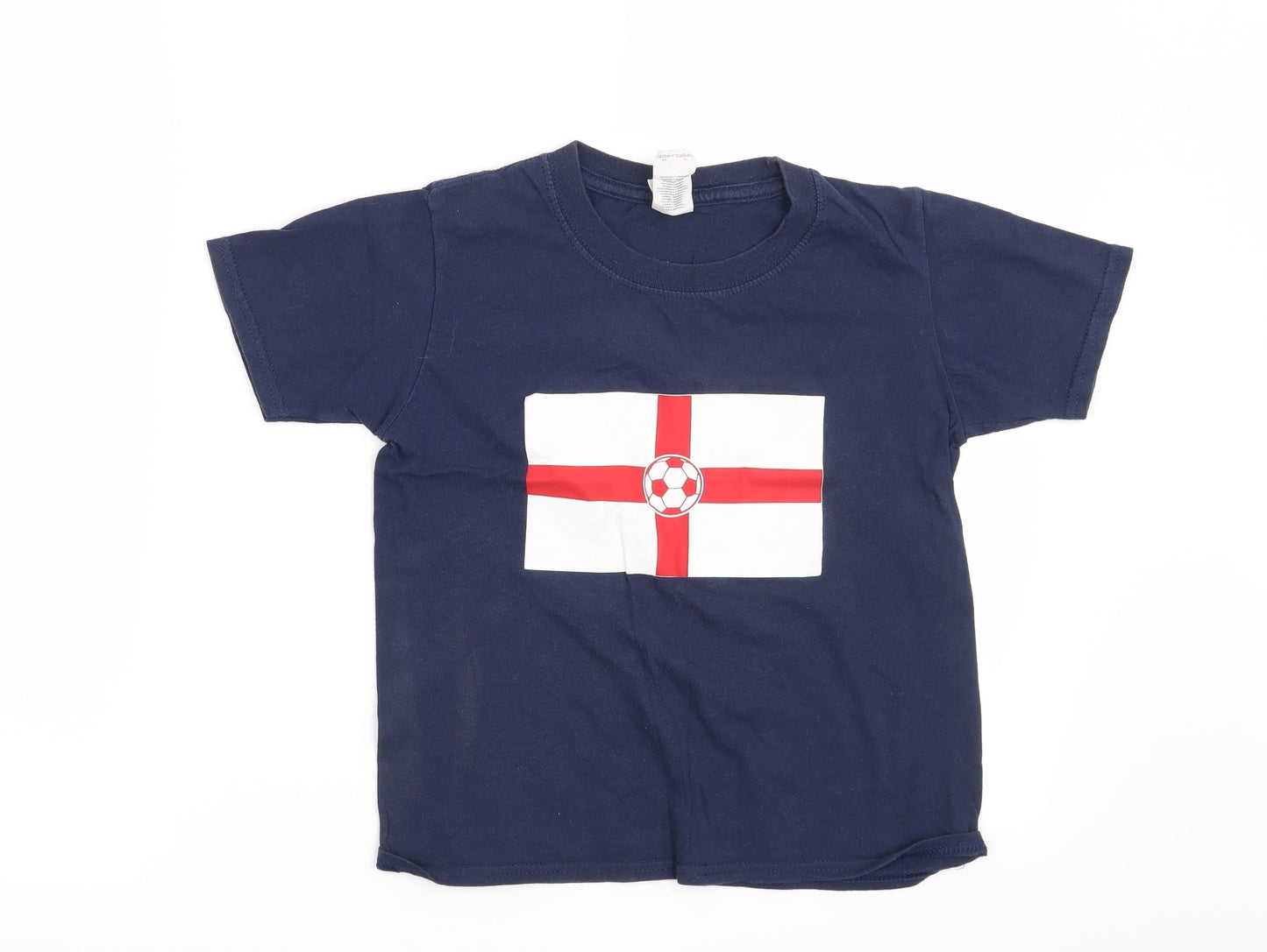 Gildan Boys Blue   Basic T-Shirt Size M  - England Football