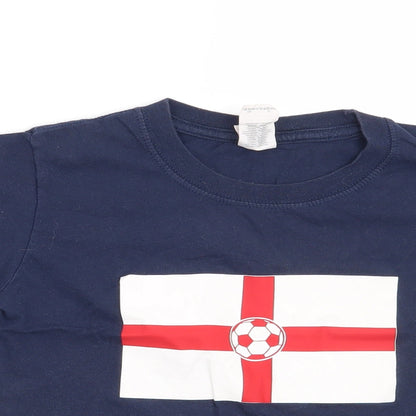 Gildan Boys Blue   Basic T-Shirt Size M  - England Football