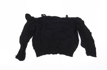 H&M Girls Black   Basic Blouse Size 11 Years