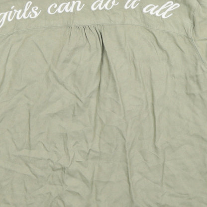 H&M Girls Green   Basic Button-Up Size 13-14 Years