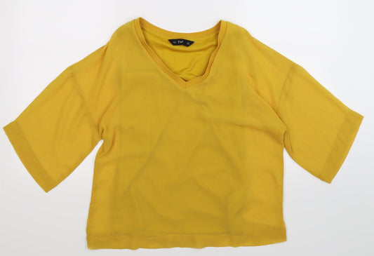 F&F Womens Yellow   Basic Blouse Size 6