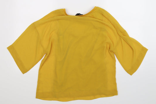 F&F Womens Yellow   Basic Blouse Size 6