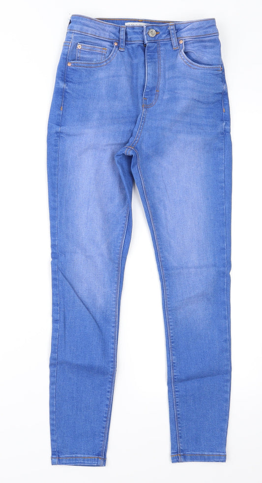 Denim & Co. Womens Blue  Denim Skinny Jeans Size 10 L26 in