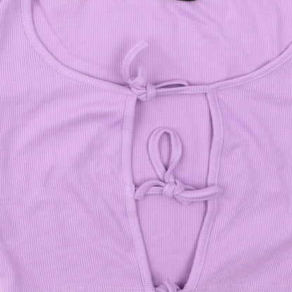 SheIn Womens Purple  Jersey Basic T-Shirt Size XS