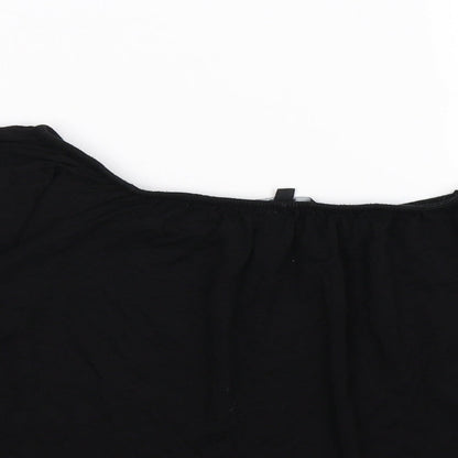 Womens UK Size 12 New Look Black Cropped Blouse