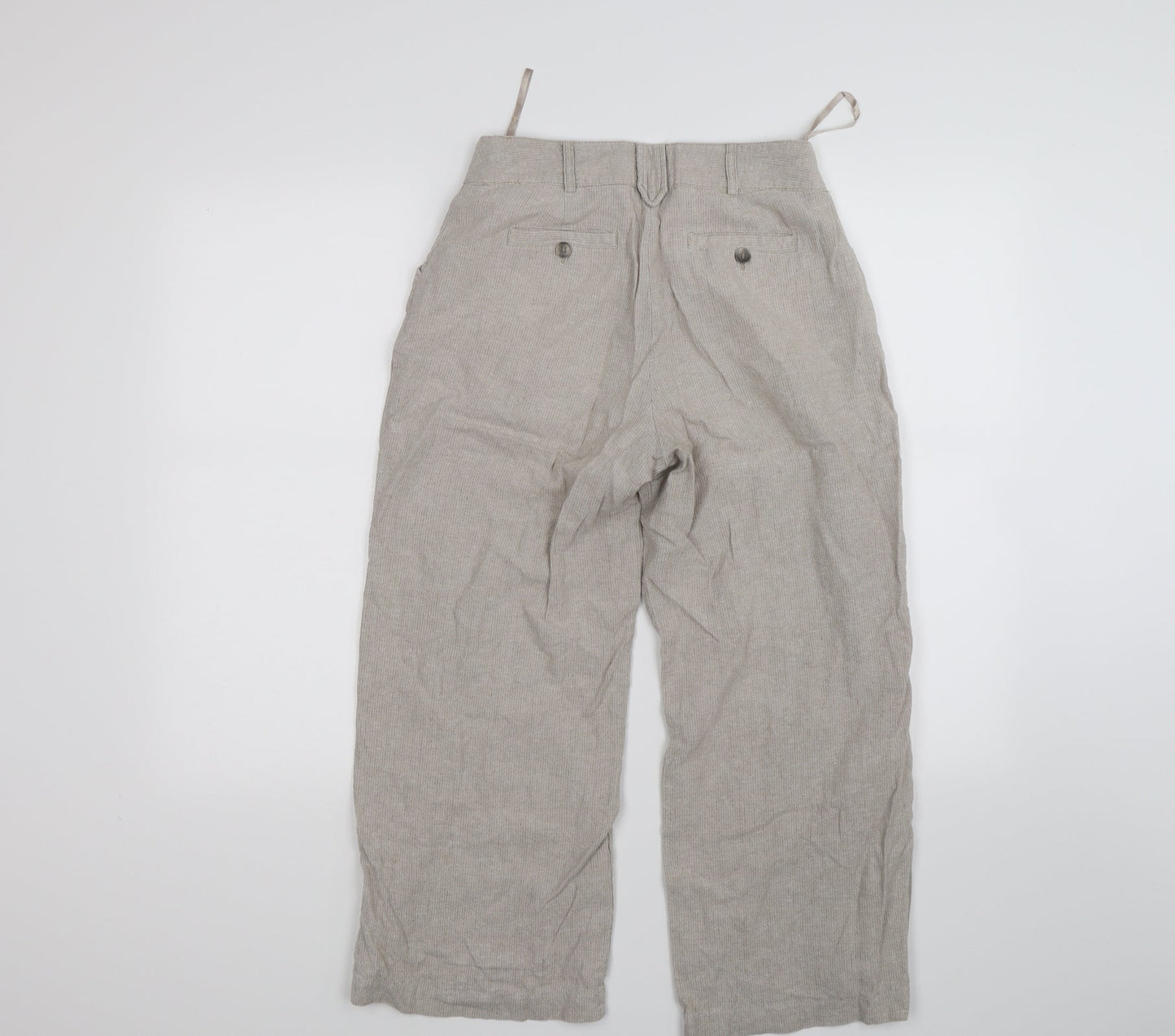 Womens UK Size 10 Soon Regular Fit Cropped Beige Trousers