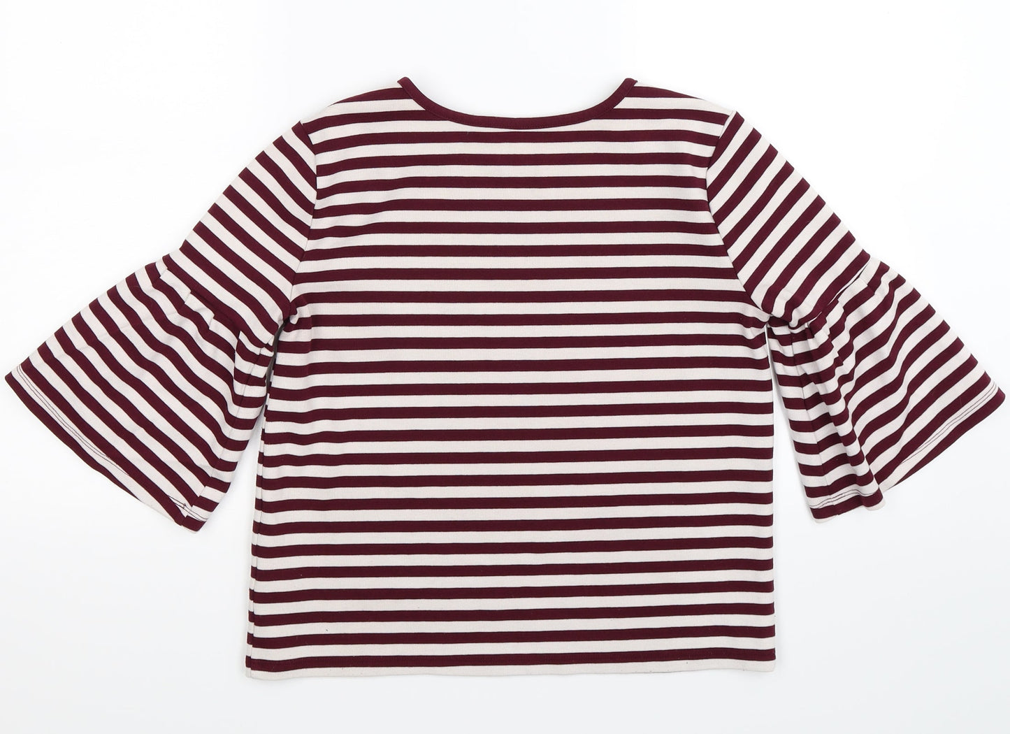 Gap Womens Red Striped  Pullover Jumper Size XS  - frill sleeve