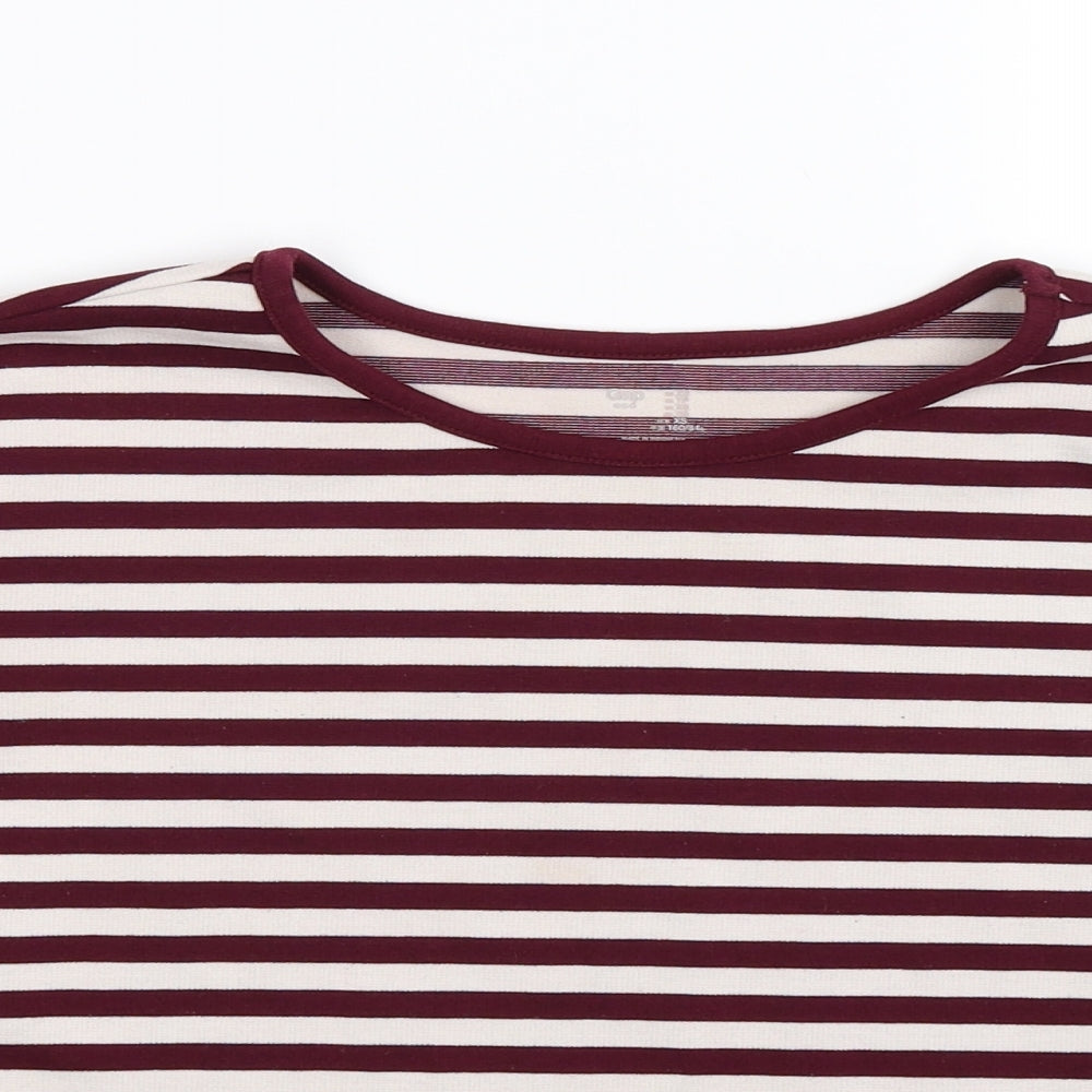 Gap Womens Red Striped  Pullover Jumper Size XS  - frill sleeve