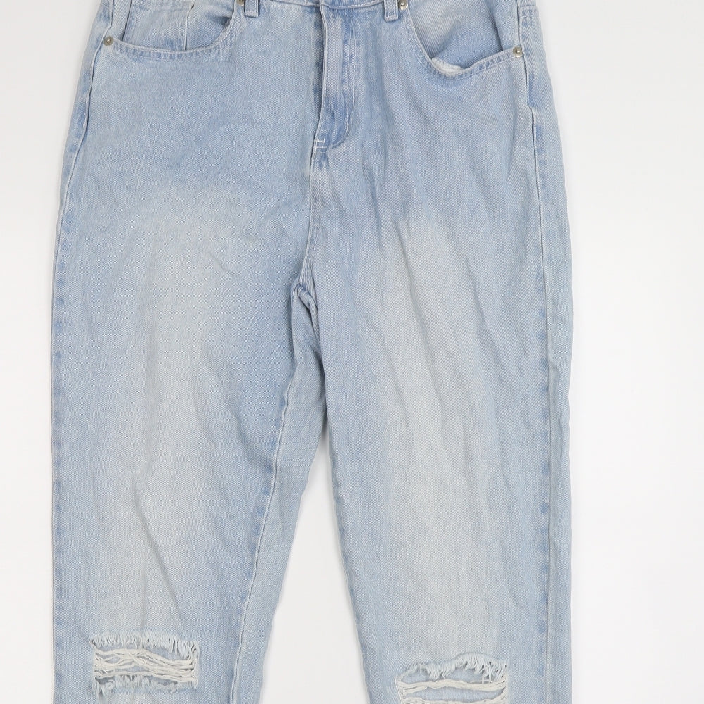 forever denim Womens Blue  Denim Straight Jeans Size 14 L27.5 in