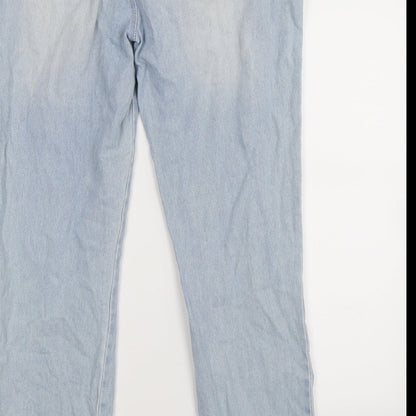 forever denim Womens Blue  Denim Straight Jeans Size 14 L27.5 in