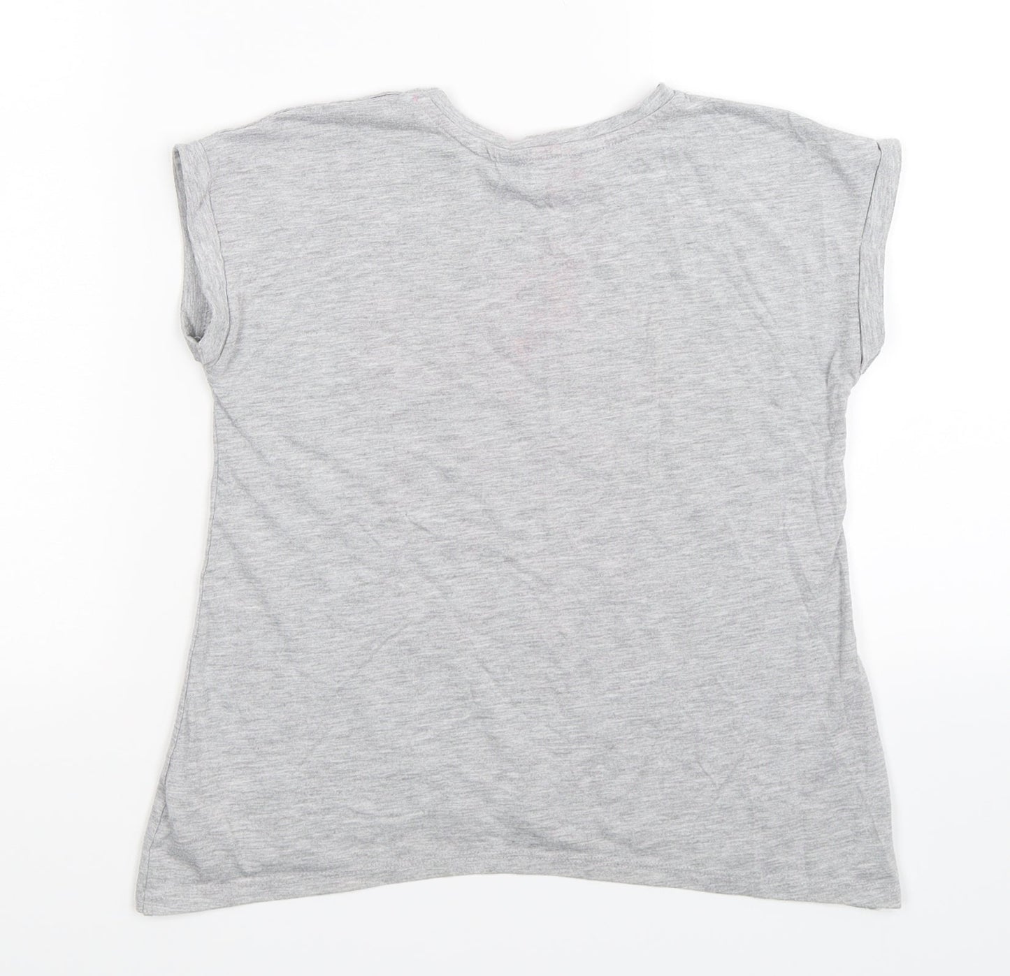 George Girls Grey   Basic T-Shirt Size 7-8 Years  - hance