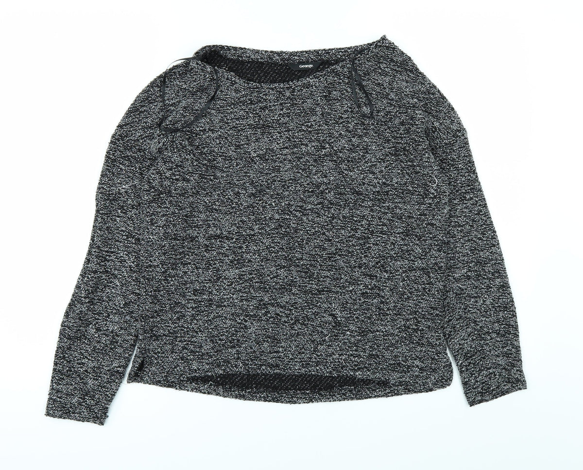 Additional front view of George women’s black jumper, size UK 12