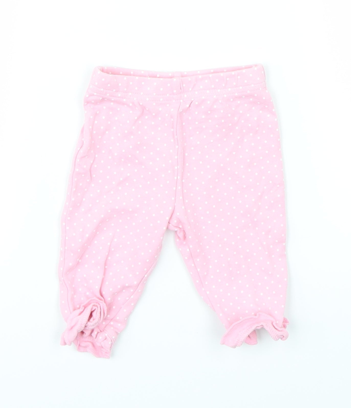 George Girls Pink Polka Dot  Jogger Leggings Size 0-3 Months