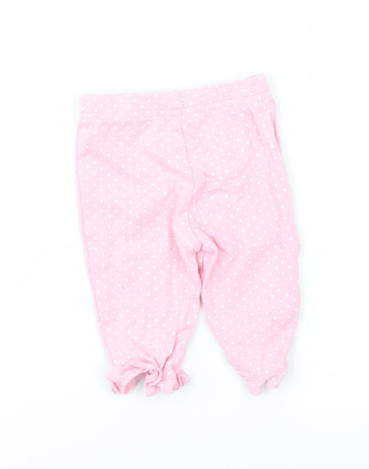 George Girls Pink Polka Dot  Jogger Leggings Size 0-3 Months