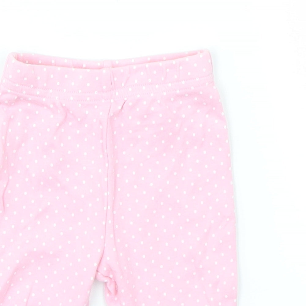 George Girls Pink Polka Dot  Jogger Leggings Size 0-3 Months