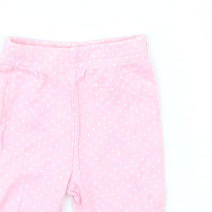 George Girls Pink Polka Dot  Jogger Leggings Size 0-3 Months