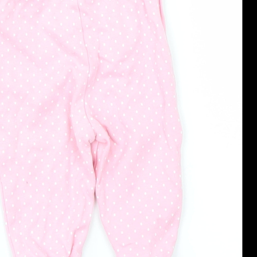 George Girls Pink Polka Dot  Jogger Leggings Size 0-3 Months