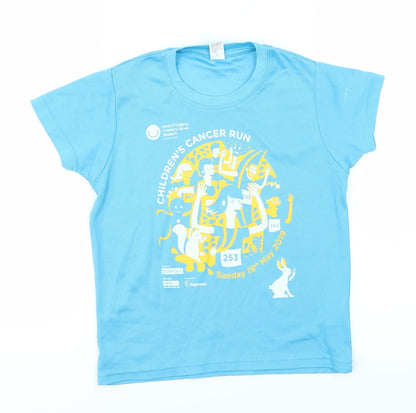 Additional front view of Roly boys’ blue basic t-shirt, size 4, years