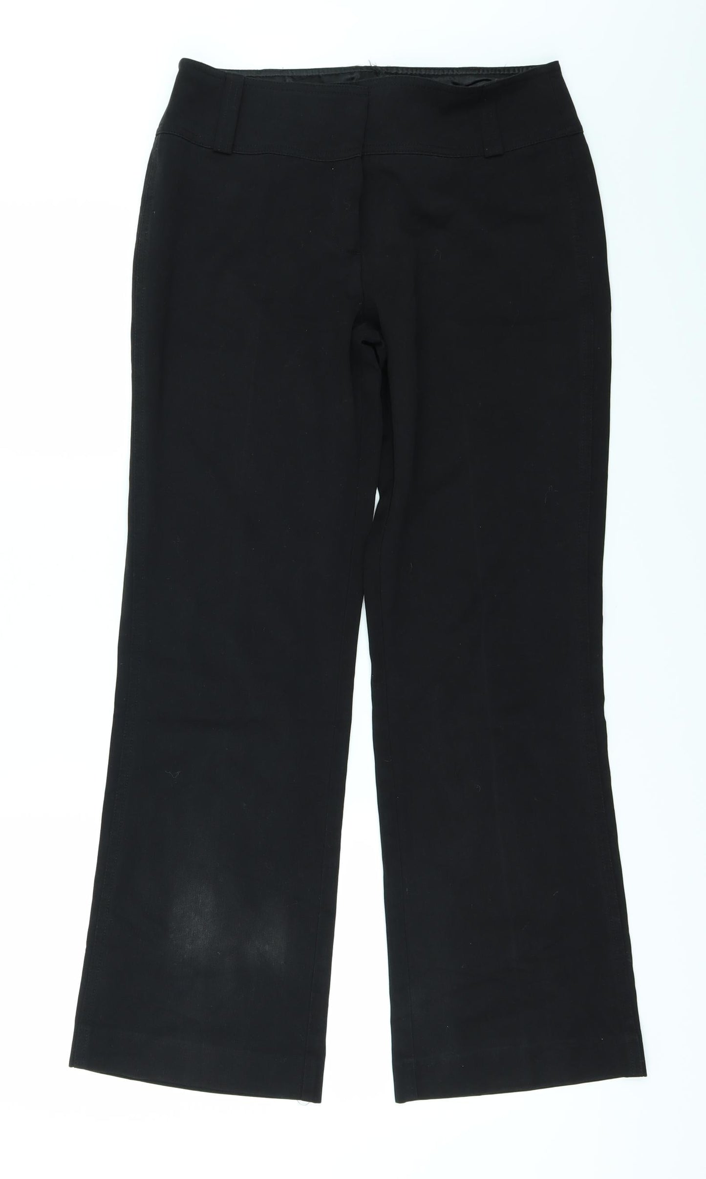Womens UK Size 8 Etam Regular Fit Chino Black Trousers