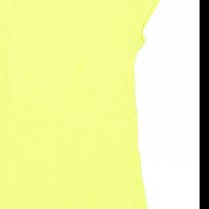 E-vie Womens Yellow   Basic T-Shirt Size 10