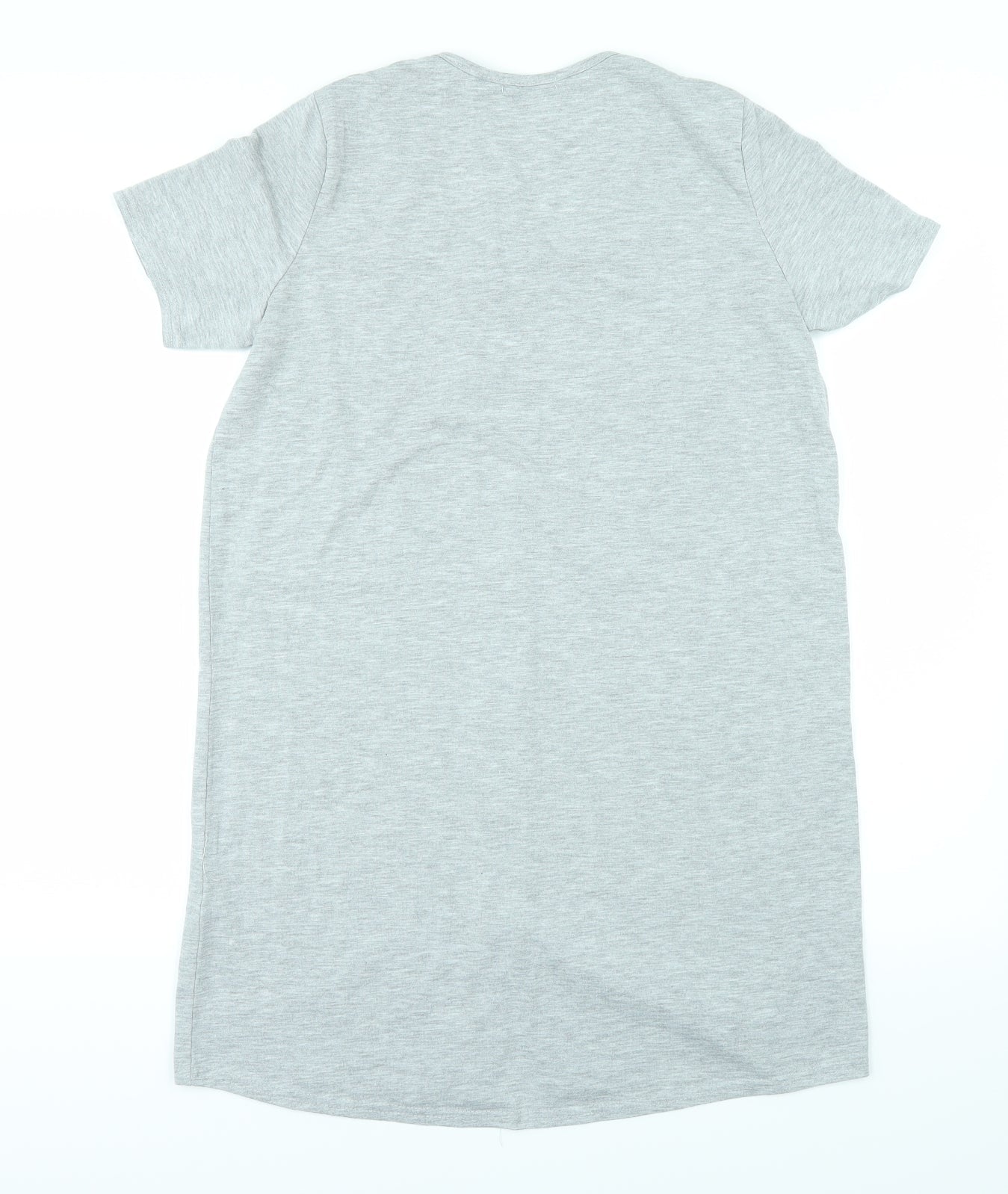 Womens UK Size 10 Boohoo Grey Basic T-Shirt