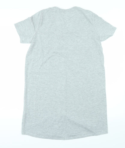 Womens UK Size 10 Boohoo Grey Basic T-Shirt