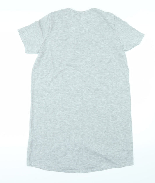 Womens UK Size 10 Boohoo Grey Basic T-Shirt