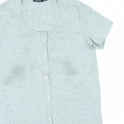 Womens UK Size 10 Boohoo Grey Basic T-Shirt