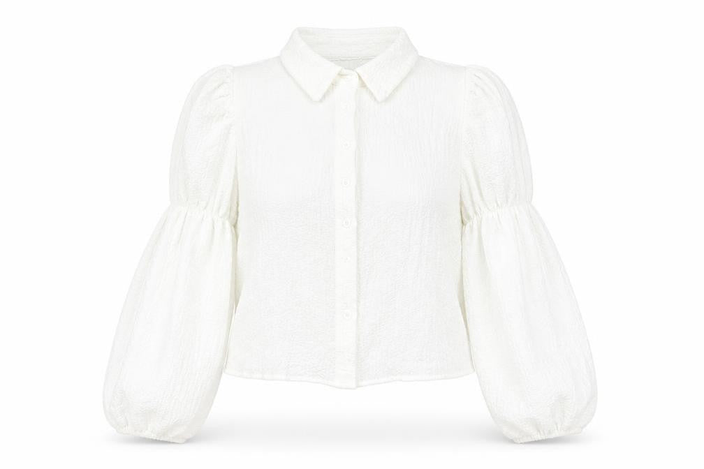Front view of SHEIN women’s white cardigan jumper, size XL