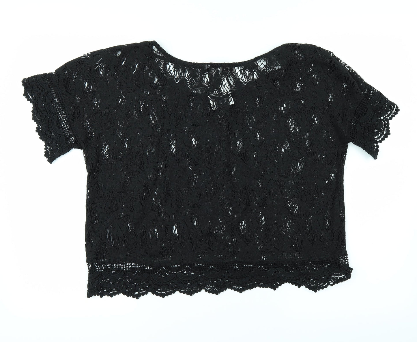 Womens UK Size 12 H&M Black Basic T-Shirt