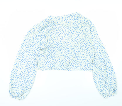 Primark Womens White Polka Dot  Cardigan Jumper Size 14