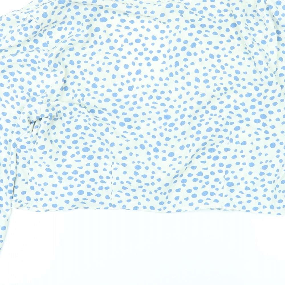 Primark Womens White Polka Dot  Cardigan Jumper Size 14