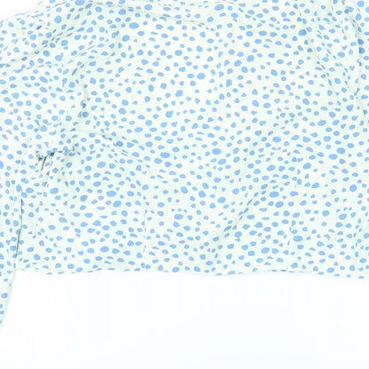 Primark Womens White Polka Dot  Cardigan Jumper Size 14