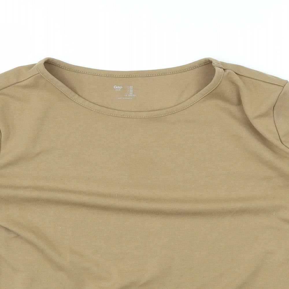 Womens UK Size XS Gap Brown Basic T-Shirt