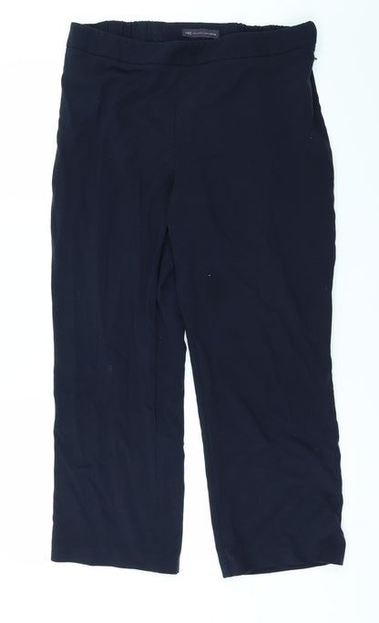 Womens UK Size 14 Marks and Spencer Regular Fit  Blue Trousers