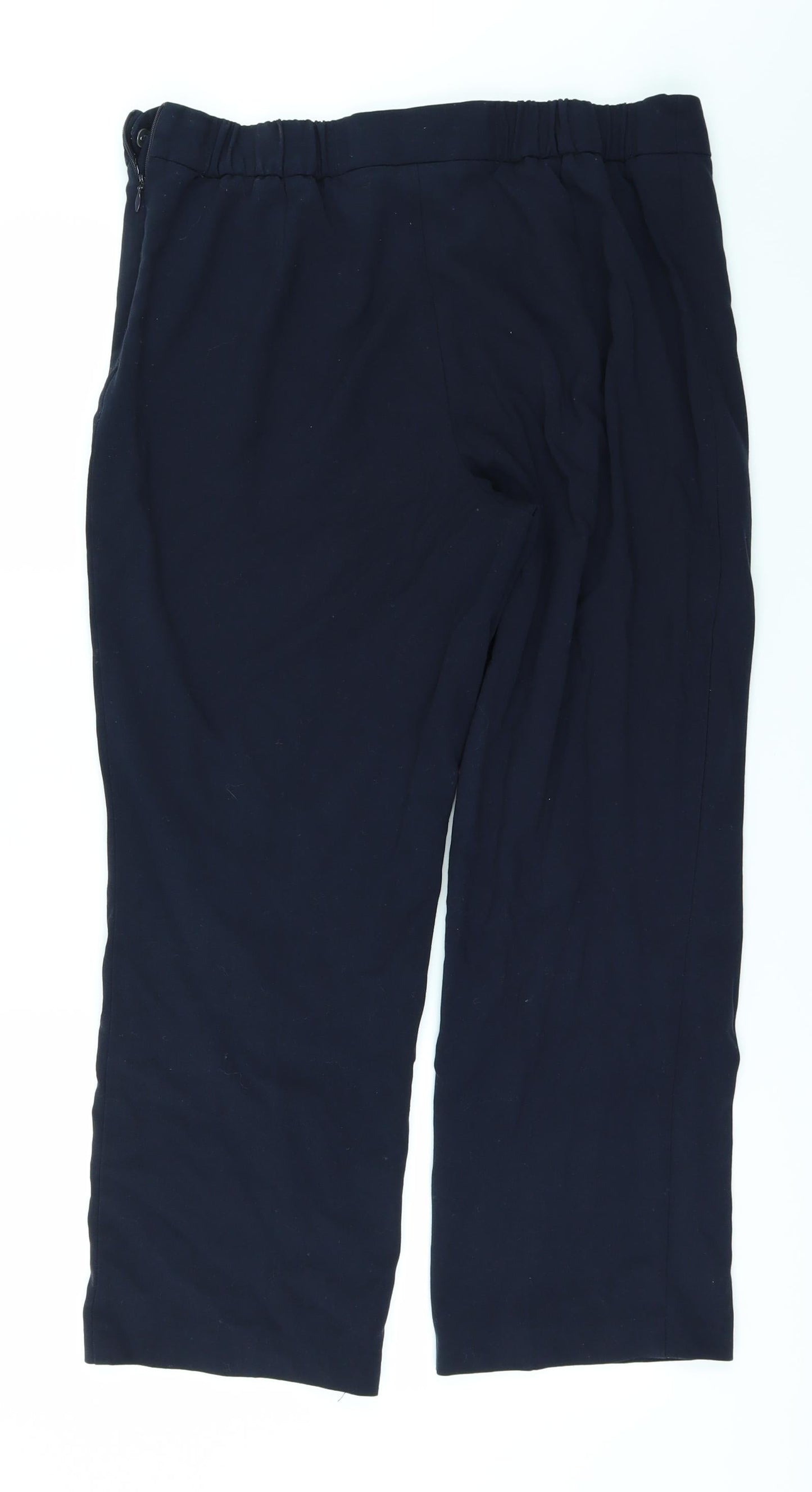 Womens UK Size 14 Marks and Spencer Regular Fit  Blue Trousers
