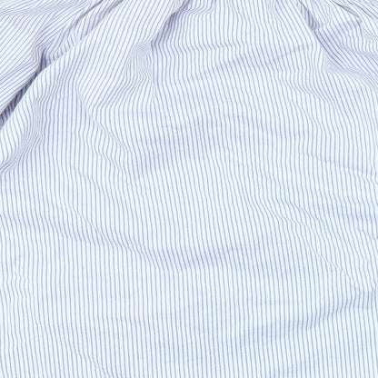 CAMEO ROSE Womens Blue Striped  Basic T-Shirt Size S