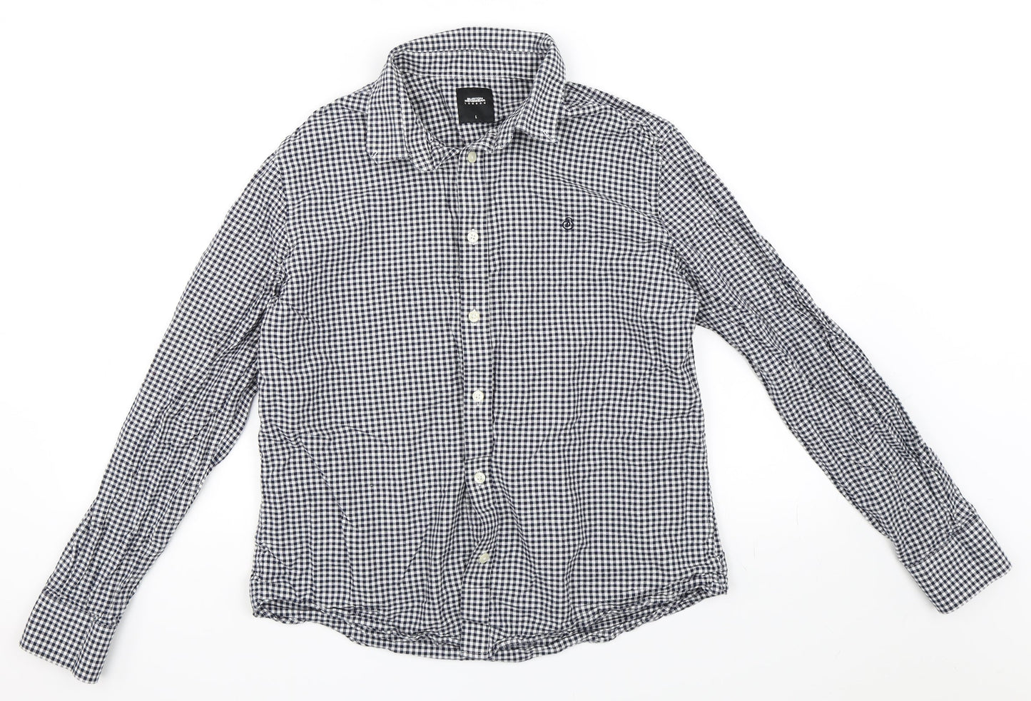 Mens UK Size L Burton Black  Button-Up Long Sleeve Casual Shirt