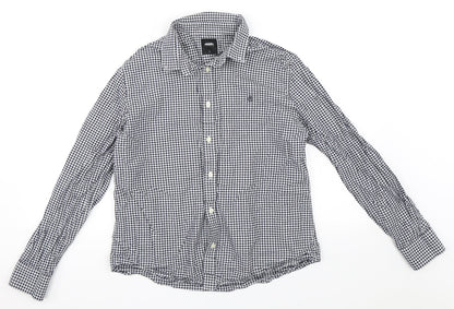 Mens UK Size L Burton Black  Button-Up Long Sleeve Casual Shirt