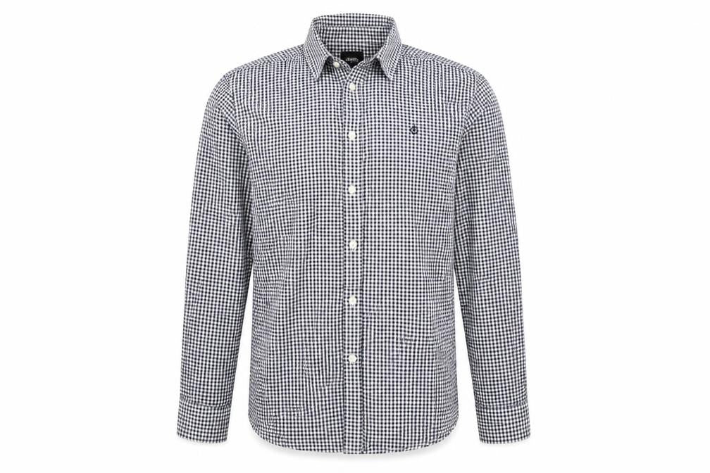 Mens UK Size L Burton Black  Button-Up Long Sleeve Casual Shirt