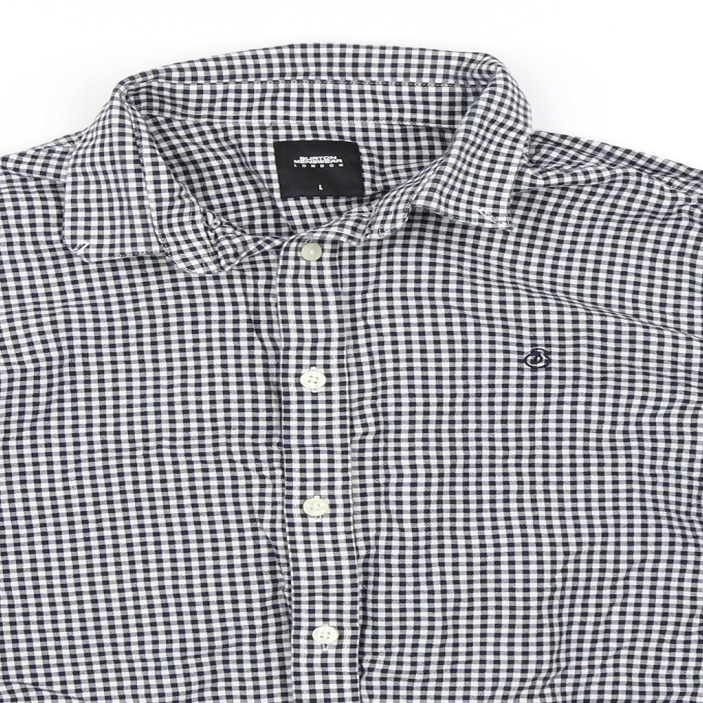 Mens UK Size L Burton Black  Button-Up Long Sleeve Casual Shirt